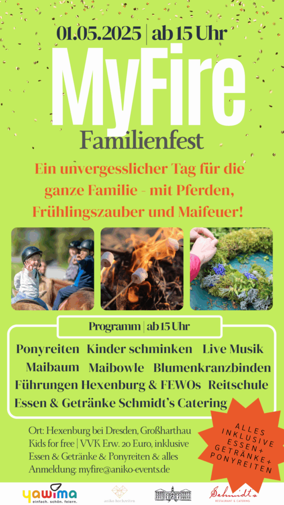My Fire Ankündigung Frühlingsfest auf de Hexenburg bei Dresden